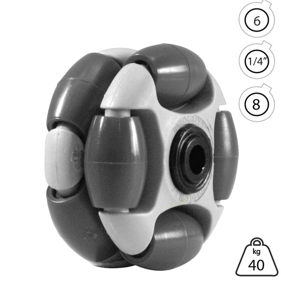 rotacaster-48mm-double-90a-hard-polymer-roller-6mm-acetal-bearing