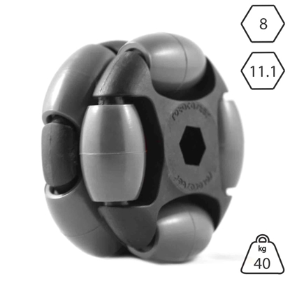 rotacaster-48mm-double-solid-hard-polymer-roller-8mm-hex-bore