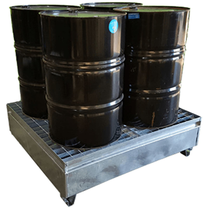 Picture of 4 Drum Bund - Galvanised Metal for 4 x 205 Litre