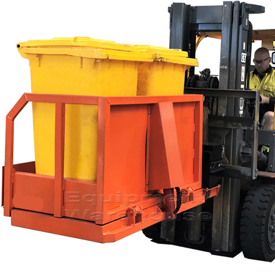 Picture of Forklift Hydraulic Sideway Double Wheelie Bin Tipper