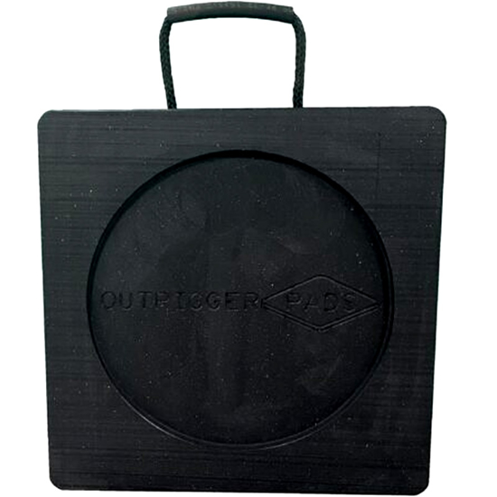 Picture of Outrigger Pad 15000kg 500x500x40mm Black Square Recessed 350mm Circle